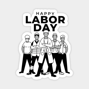 Happy Labor Day Illustration Magnet