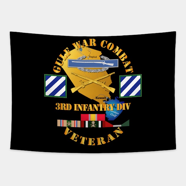 Gulf War Combat Infantry Vet w 3rd ID SSI Tapestry by twix123844