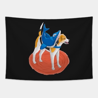 Shark Beagle Tapestry