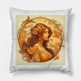 Princess in Honey Tones Pillow