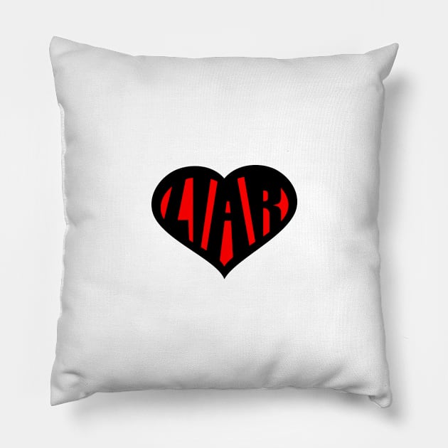 Liar • Color on White Pillow by Black Sherbert