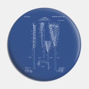 Lacrosse Stick Patent - Lacrosse Player Art - Blueprint Pin