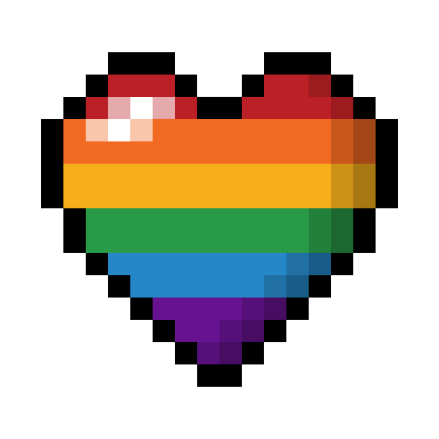 Disover Rainbow Pixel Heart - Gay Pride - T-Shirt