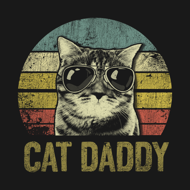 Vintage Cat Daddy Funny Cat Dad Retro Ts Men Cat Daddy Funny Cat Lover T For Men Long 8164