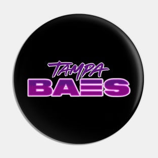 Tampa Baes Logo White Outline Pin