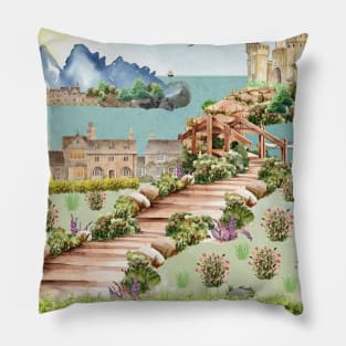 Enchanted landscape Pillow