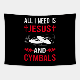 I Need Jesus And Cymbals Cymbal Tapestry