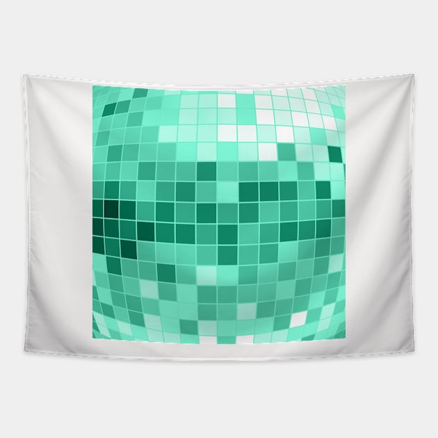 Disco Fever Neck Gator Mint Disco Ball Tapestry by DANPUBLIC