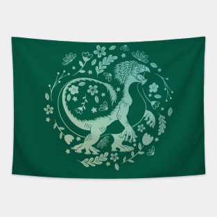 Floral Boga (Green Gradient) Tapestry