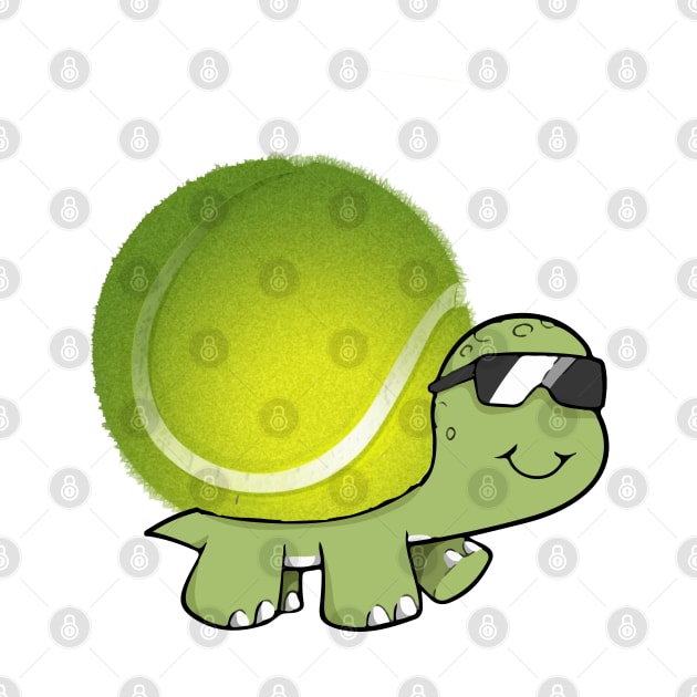 Cool Tennis Ball Turtle by inkstyl