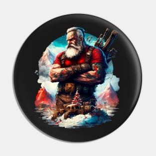 BADASS SANTA, Violent Night-inspired Christmas design Pin