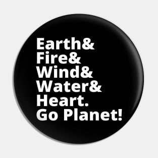 Earth Fire Wind Water Heart Go Planet List Pin