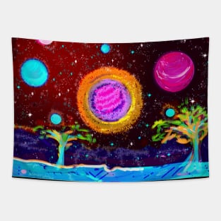 Zodiac Constellations Stars Planets Tapestry