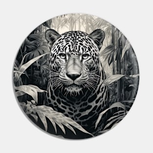 Panther Animal Predator Wild Nature Ink Sketch Style Pin