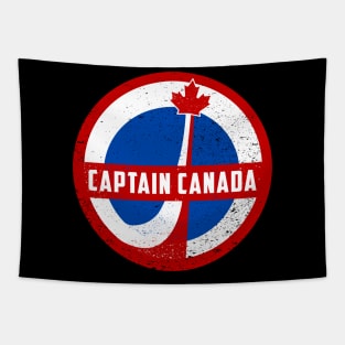 Captain Canada leaf with Canada flag and text captain Canada the a best father birthday gift for daddy Tapestry