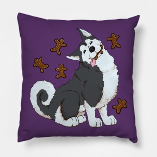 Husky Gingerbread Pillow