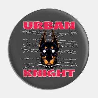 Urban Knight Streetwear Doberman Barbwire Pin