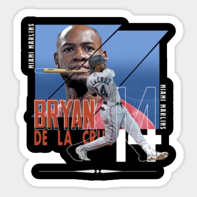 Rinkha Bryan de La Cruz Baseball Paper Poster Marlins 6 T-Shirt