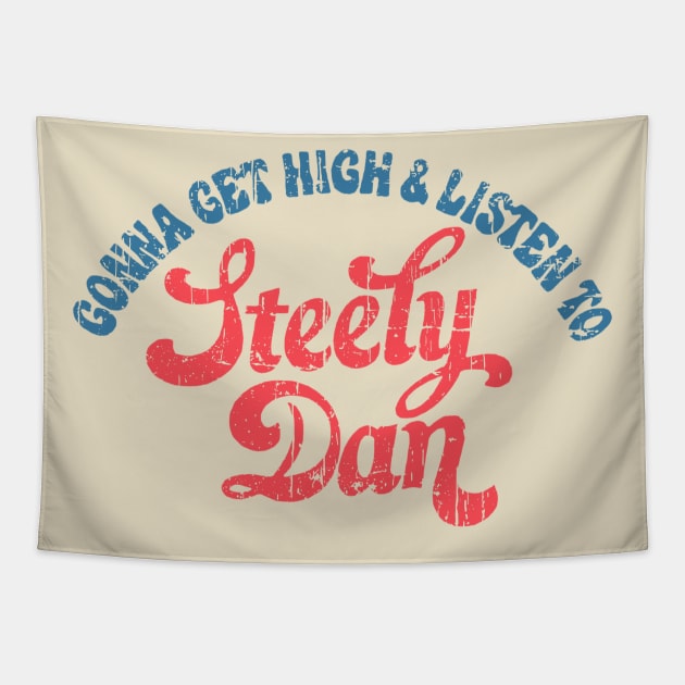 Steely Dan Listning Vintage Tapestry by Mesrabersama