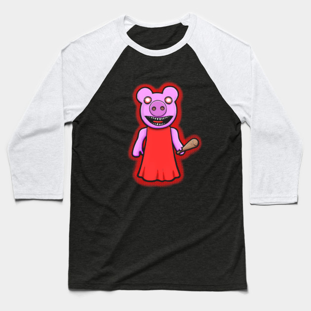 Creepy Piggy Roblox Baseball T Shirt Teepublic - octopus piggy roblox