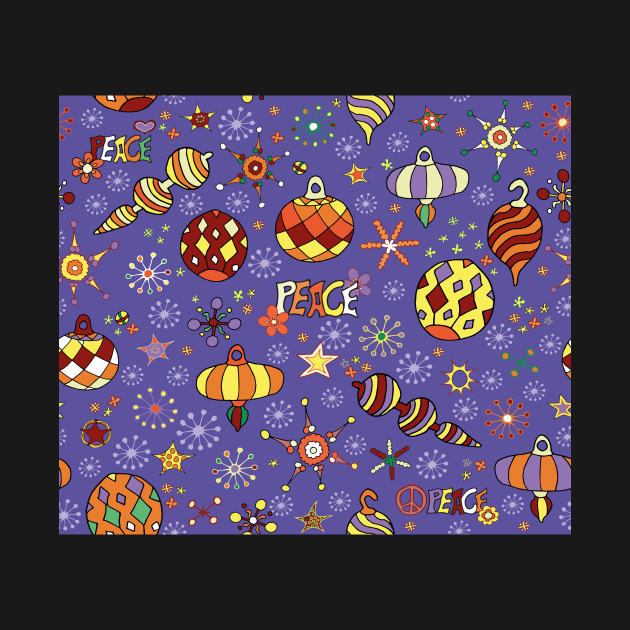 '70s peaceful retro Christmas pattern by colorofmagic