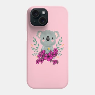 Cute Koala Animal Flower Phone Case