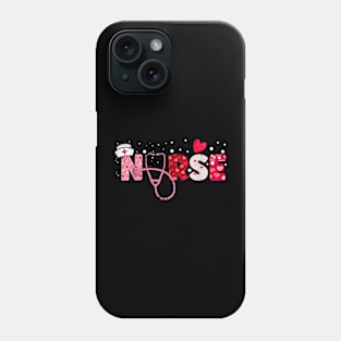 Hearts Stethoscope Nurse Happy Valentine's Day Phone Case