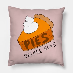 Pies before guys pumpkin pie slice Pillow