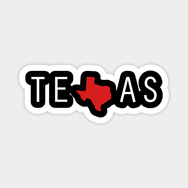 Texas map Magnet by quotesTshirts