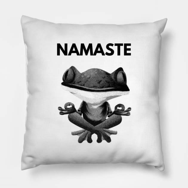 Namaste Frog Yoga Pillow by Flamingo Design