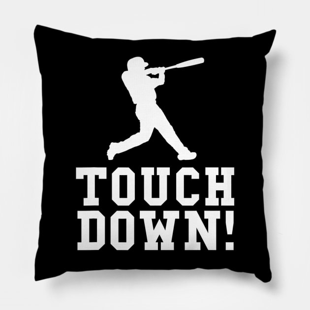 Funny Touchdown Baseball Football Sports Gift Pillow by everetto