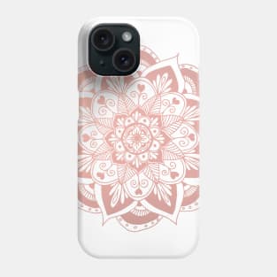 Rose Gold Mandala Flower Phone Case