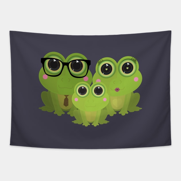 Frog Family Tapestry by adamzworld