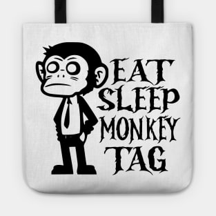monkey Tag VR Gamer Shirt for Kids, Teen Eat Sleep monkey T-Shirt Tote