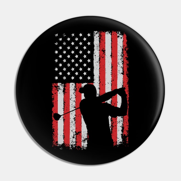 USA & Golf Flag Usa Golf Flag Pin TeePublic
