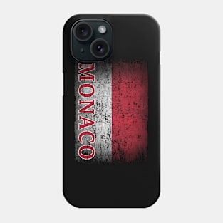 Monaco Flag Gift Women Men Children Monaco Retro Vintage Phone Case