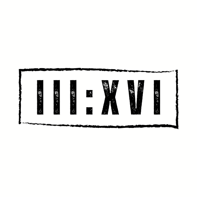 JOHN 3:16 (minimalist roman numerals) by Jedidiah Sousa