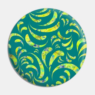 Bright Truth Swirls on Teal Pin