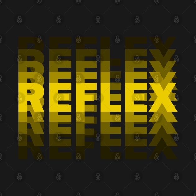 REFLEX - YELLOW text with blur by Abrek Art