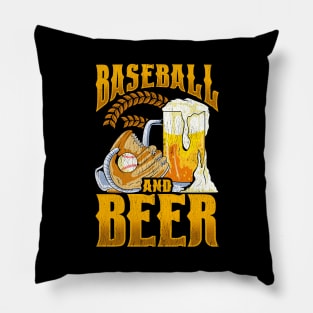 Awesome Baseball And Beer Make The Perfect Day Pillow