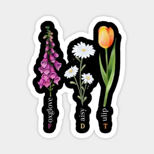 Foxglove-daisy-tulip Magnet