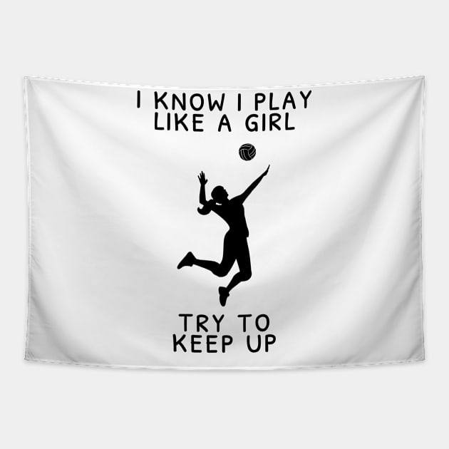 volleyball girl Tapestry by Tali Publik