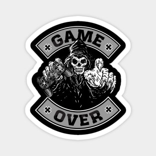 grim reaper holding controller game emblem design Magnet