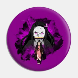 Nezuko purple night Pin