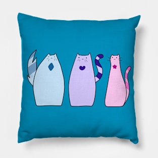 Pastel Long cats Pillow