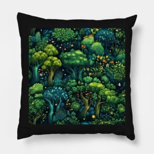 The Mysterious Forest Pillow