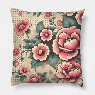 Pink Flowers Pillow