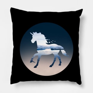 Nokk Frozen Horse Spirit Unicorn Sea Ocean Pillow