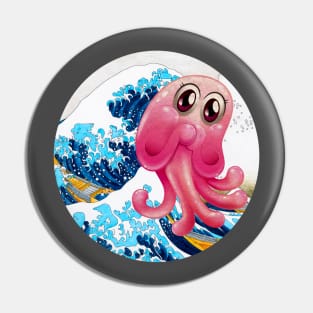 Octopus Beach Japanese Pin