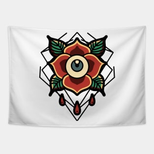 eye rose tattoo Tapestry